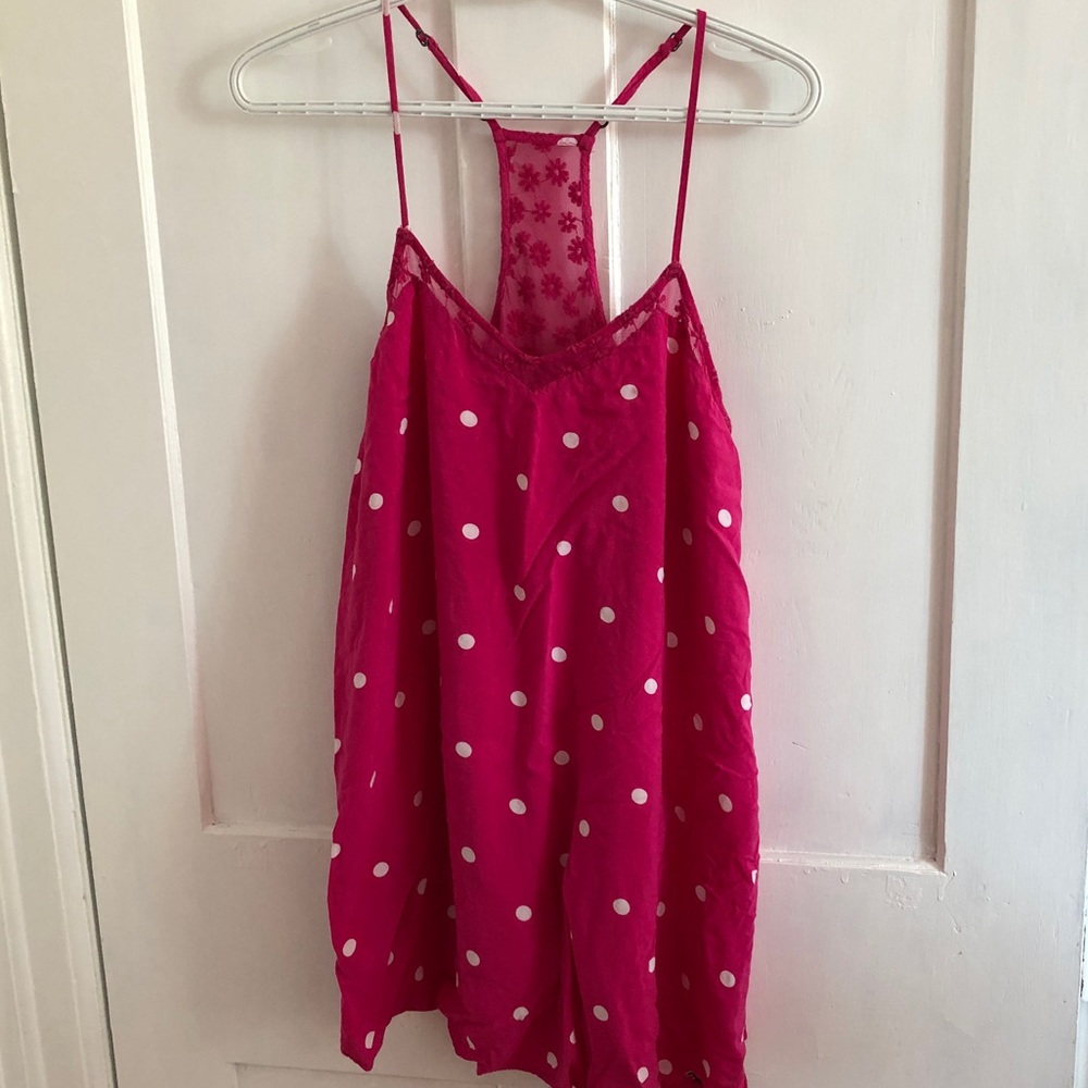 pink polka dot Hollister dress